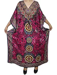 Indiatrendzs Womens Caftans Printed Kimono Kaftan Dress (Chest 56)