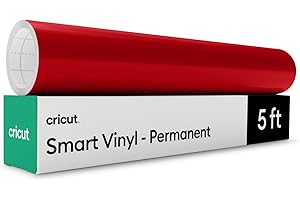 Cricut Vinyle intelligent – Permanent, Rouge – 33 cm x 152,4 cm – Grand format