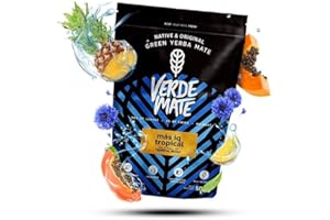 Verde Mate Mas IQ Tropical 0,5kg | Yerba mate z egzotycznymi owocami | Yerba mate z guaraną | Pobudzenie | Brazylijska yerba mate | 500 g