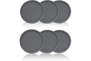 MNIXY Podstawki pod napoje okrągłe silikonowe, gumowe podkładki pod kubek żaroodporne maty do napojów zmywalne maty do kubków do zimnych i gorących napojów kawa piwo 6 szt. szary, 10 x 10 x 0,5 cm