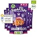 Produktbild  Bio Protein getrocknete Süßkartoffel Sweet Potato Chips luftgetrocknet (Gemüsechips) mit viel Protein, ohne Fett (nicht frittiert), Öl, ohne Salz (ungesalzen) und Pfeffer in Rohkost-Qualität, kalorienarme Veggie Chips in kleinen Tüten 5x 24g, gesunde Alternative zu Kartoffelchips – naturell, kalorienarm, vegan, leicht, light, fettarm, low fat, getrocknet, MULTIPACK, NEU, ideal als Fitness-Snack, zum Abnehmen oder als Topping für Salat