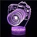 Produktbild Kamera 3D Visuelle Illusion Lampen Acryl Nachtlicht Led 7 Farbwechsel Tisch Kinder 3D Leuchten Touch Schalter