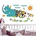 YESURPRISE New PVC Creative Animal Play Jungle Adventure living room children's room backdrop Wall Stickers children holiday party baby kid's room bedroom wallpaper art Mural decal Paper House Sofa Room Decorative Home DIY Decoration