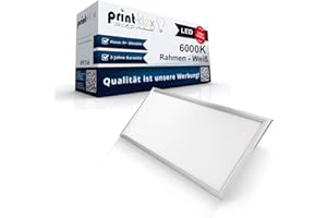 ‎PRINT-KLEX GMBH & CO.KG Print-Klex GmbH & Co.KG LED Panel Ultraslim 30x120cm Deckenleuchte Lampe Flächenleuchte 6000K Kaltweiß 36W 3600 LM Weißer Rahmen 120 x 30cm 120cm x 30cm - Office Plus Serie