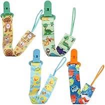 Set Di 4 Clip Per Ciuccio - Catenelle Con Adattatori Per Neonati, Regalo Perfectto Per Nascita - Foto 8