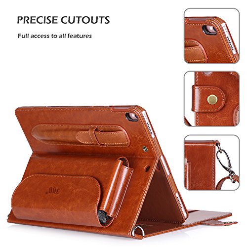 iPad Pro 10.5 Hülle,iPad Pro 10.5, Fyy® Luxuriöse Echte Lederhülle, allgewaltige Tasche für Apple iPad 10.5 (2017), Braun - 4