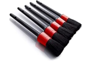 WCBDUT Auto Car Detailing Brush Set(Set of 5)- Automotive Detail Cleaning Brushes For Cleaning Wheels, Engine, Interior, Emblems, Interior, Exterior, Air Vents