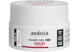 Andreia Gel Construction Ongles - Gel Biphasique UV & LED Professionnel pour Renforcer l'Ongle ou l'Extension - Formule Haute Viscosité - Pot 22g - Couleur Blanc Clair