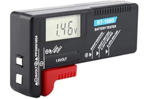 YINHING BT-168D Button Cell Battery Volt Tester, Universal Digital LCD AA/AAA/C/D/9V/1.5V Battery Volt Tester