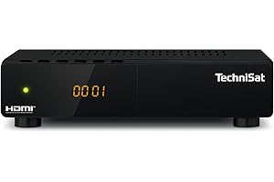 TechniSat HD-S 210 – Kompakter HD Satellitenreceiver (DVB-S/S2, HDMI, USB Mediaplayer, vorinstallierte Sender, Sleeptimer, Fernbedienung) Schwarz