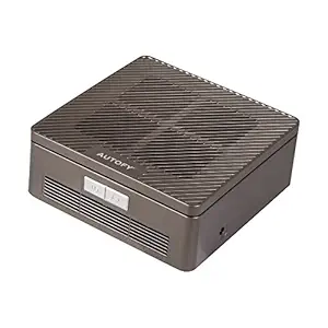 Autofy Universal Compact Box Shaped Three Stage Air Purifier with Built-in Ionizer and Uv Lamp for All Cars (Brown and Silver)