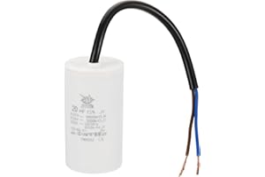 PATIKIL CBB60 20uf Running Capacitor,1Pcs AC 450V 2 Wires 50/60Hz Cylinder 73x40mm for Water Pumps, Washing Machines Motor Start