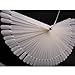 HuaYang 50 Tips Fan-shaped Nail Art Display Chart Polish Practice Board(White)