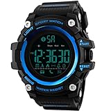 Smartwatch Herren IOS Android Kompatibel Wasserdicht 5ATM Bluetooth Schrittz?hler Kalorien Sport Digitaluhr