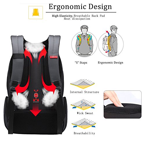 Fubevod Business Laptop Rucksack Herren 15 6 Zoll Notebook Rucksack / Rucksack mit Laptopfach/Laptop Backpack - 5