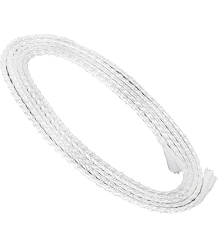 Nklaus 10m lont met glasvezel inleg glas haver lont rond 15mm voor smeltlicht spirituslamp olielamp voor gezuiverde lamp olie paraffine olie permanente lont tuinfakkel paraffine lamp 1268
