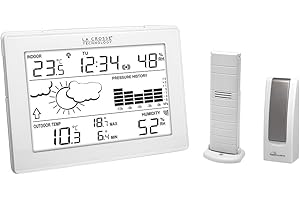 La Crosse Technology - Estación meteorológica ma10006 con Puerta de Entrada para el Smartphone/Tablet Blanco - Sistema de alertas móviles
