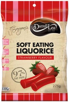 Darrell Lea Strawberry Soft Eating Liquorice 300g x 12