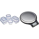Amazon Basics - Frischhaltedosen aus Glas für Lebensmittel, mit Deckel, 14 -teiliges set (7 Behälter + 7 Deckel), BPA-freie &