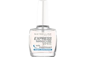 Maybelline New York - Express Manucure White - Soin Blanchissant pour Ongles Jaunes
