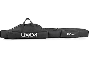 KOCAN Fishing Tackle Bag, 100cm/130cm/150cm Fishing Bag Portable Folding Fishing Rod Reel Bag Fishing Pole Gear Tackle Tool Carry Case Carrier Travel Bag Storage Bag Organizer