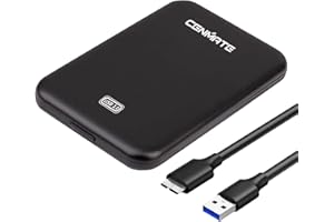 Cenmate 2.5 inch Hard Drive Enclosure,USB 3.0 to SATA III Tool-Free External Hard Drive Enclosure for 2.5" SSD/HDD, UASP Supported,Aluminum