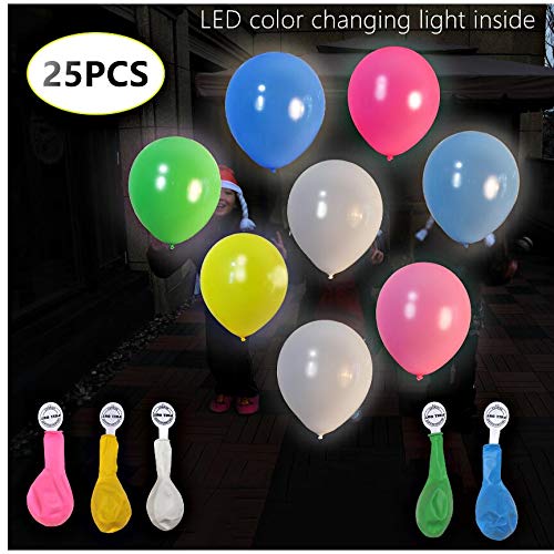 anaoo Globos LED para Fiesta Boda Cumpleaños, Navidades Cereminias, Eventos, Globos luz Luminosas de látex 25 Piezas