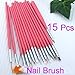 TOOGOO(R) 15pc Nail Art Design Dotting Brush Painting Pen Tool Set Pink Stick DIY Fit Tips