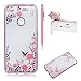 Produktbild SKYXD für Huawei P10 Lite Hülle Glitzer [ Rosa Schmetterling Blumen Muster mit Gold Überzug Farbig Rahmen ] Design für Mädchen Frauen Schutzhülle Weiche Dünn Klar Strass Silikon Handy Tasche Etui + Handyanhänger + Eingabestifte für Huawei P10 Lite Case Plating Bumper Crystal Clear BackCover