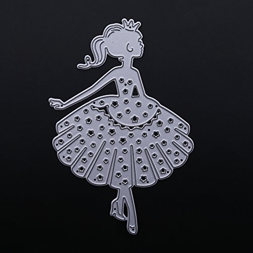 Amazingdeal365 1 PCS Pretty Metall Form Stanzschablonen Schablonen Schneiden DIY Dekor Sammelalbum Karten Buchzeichen Lesezeichen als Geschenk für Freunde Geburtstag Kinder,Kindergarten Hobby Schule Handarbeit Unterricht usw. Ein tolles Geschenk! - 6