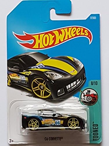 Corvette C6 06 Car Hotwheels Tooned black 8/10 Diecast