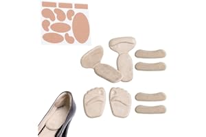 CZLINODUMMX 8 Stück High Heel Pads Fersenpolster Antirutsch Geleinlagen Set Fußpflege Fersenkissen Zehen Griffe Liner Heel Grips Liner Inserts mit Ein High Heels Tragen Aufkleber für Damen und Herren