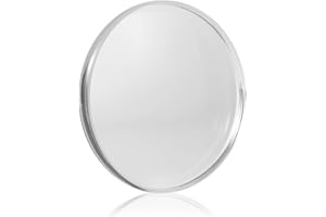 LOQATIDIS Base per trottola in cristallo K9, Design concavo su entrambi i lati, diametro 100 mm, spessore 14 mm, liscia, basso attrito, prolunga il tempo di rotazione (S, Trasparente)