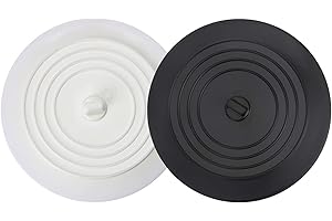 VBNZBK 2 Pac Universales tapon bañera, tapon Fregadero Cocina, Tapa desague Ducha, Tapón de Silicona para Ducha, Bañera, Lavabo y Fregadero, Cocina y Baño.
