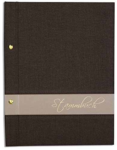 A5 Stammbuch der Familie -Fonte-, braun, gold, Familienstammbuch, Stammbücher, incl. Folien, DIN A5