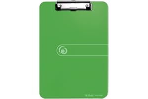 Herlitz® Deska z Zaciskiem ClipBoard | Rozmiar A4 | Podkładka pod Notatki | Możliwość Zawieszenia | Umożliwiająca Pisanie na Stojąco| na Szkolenie | w Terenie | do Biura Magazynu | Easy Orga| Zielona