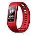 Price comparison product image Fitness Tracker, Hinmay Heart Rate Monitor Smart Bracelet Activity Tracker Bluetooth Pedometer with Sleep Monitor Smartwatch for iPhone 7 7 Plus 6 Samsung S8 and Other Android or iOS Smartphones (Red)