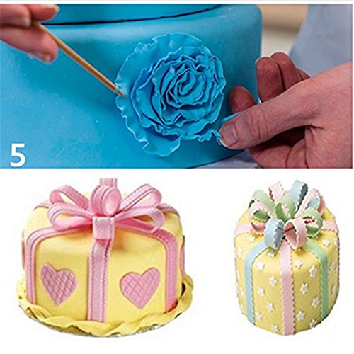 Lalang Dekorieren Werkzeuge Fondant-Band-Cutter-Kuchen Mold, Kuchendekoration Streifen Prägung Räder - 5