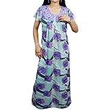Indiatrendzs Women's Nighty Hosiery Nightwear Maxi Nightdress (Bust 42)