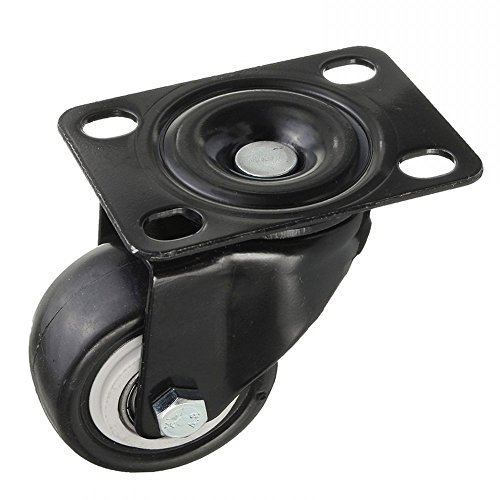 JZK 4 x Ruedas giratorias para Muebles 180 kg Ruedas pivotantes Goma