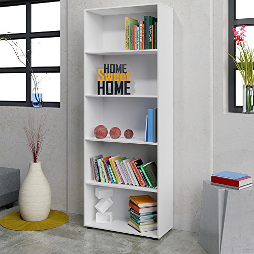 Standregal Bücherregal weiß TYP 73012/03 – Wandregal Aufbewahrungsregal Regal - 6