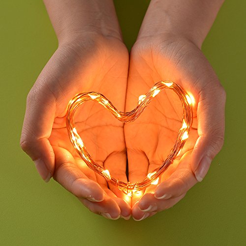 Lichterkette Kupferdraht, Sunix LED Lichterkette, 11 Meter 110 LED Sternklar Lichterketten Warmweiß Dimmbar Beleuchtung Dekoration mit Fernbedienung für Weihnachten, Hochzeit, Party, Balkon, Terrasse, Fenster, Treppe, Bar, etc - 3