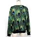 THENICE Women's Digital Print Pullovers Sweatershirts (Peacock feathers)