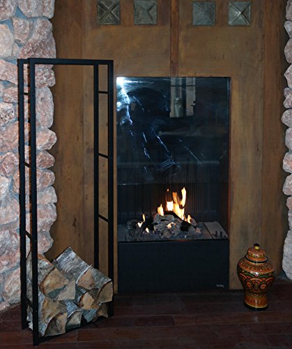 XXL Kaminholzregal Metall 150cm Kaminholzständer Holz-Korb Regal Kaminholzhalter - 3