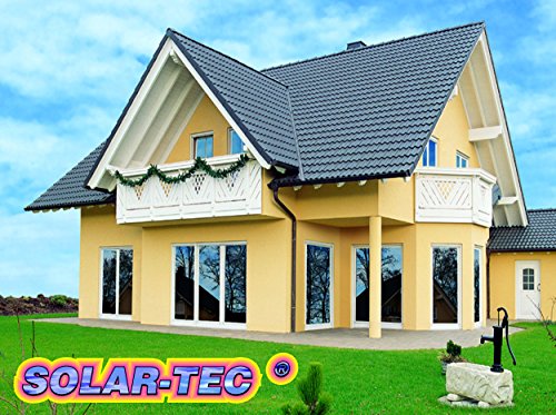 Original SOLAR-TEC® Universal Sonnenschutz Spiegelfolie 99% UV-Schutz 78% reduzierte Helligkeit hochglanzverspiegelt kratzfest selbstklebend für Außen- und Innenmontage (300 x 76cm) - 2