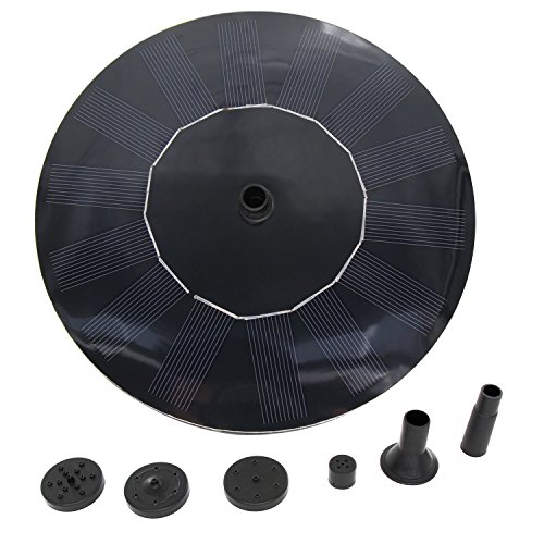 Xcellent Global Solar Betriebene Teichpumpe, 1.4W Solar Panel Set Außen-Bewässerung Schwimmpumpen für Vogel-Bad Pool Garten Aquarium HG148 - 6