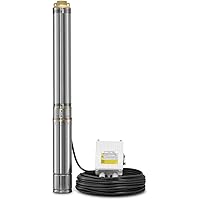 TROTEC Tiefbrunnenpumpe TDP 7500 E 1.500 Watt Leistung Förderhöhe 93m 4.800 Liter Nutzwasser pro Stunde
