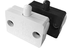 SZAERFA 2 PCS Interruptor de puerta de armario, superficie de empujar para romper, luz de puerta 1A 250 V, interruptor de Control de luz táctil de puerta de armario, interruptor de reinicio automático