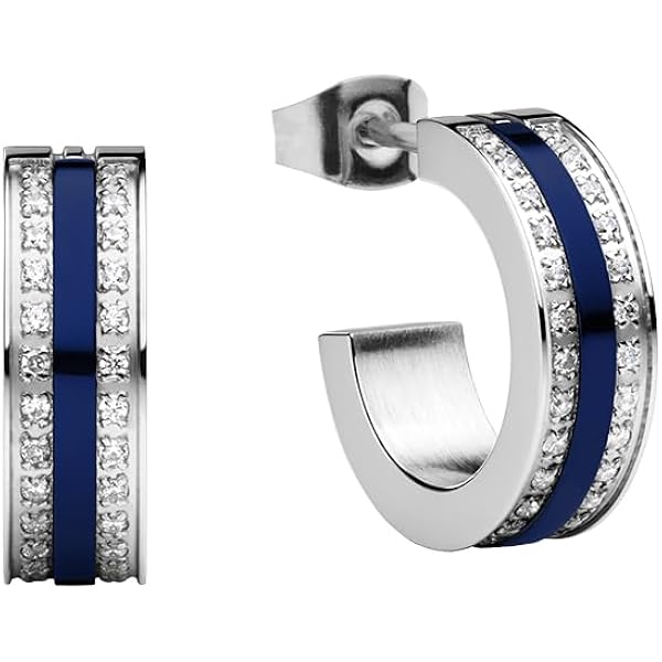 BERING Arctic Symphony Collection 707-169-05 Women's Earrings in Shiny Silver Stainless Steel