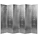 Produktbild Oriental Furniture 6 ft. Tall Faux Leather Silver Crocodile Room Divider 6 Panel by ORIENTAL FURNITURE